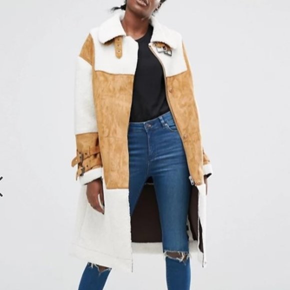 ASOS suede and shearling coat - Picture 5 of 5